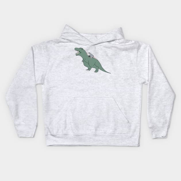 Opossum T-Rex Kids Hoodie by BiscuitSnack